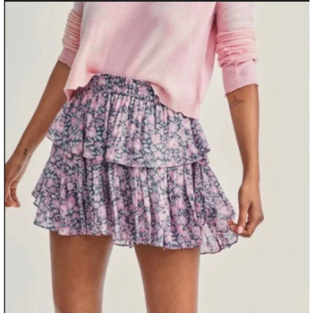 LoveShackFancy Ruffle Mini Skirt - Picture 1 of 12